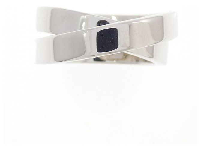 Anel Aliança Cartier Paris em Ouro Branco 18K Dourado - vista 2