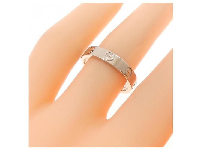 Bague Cartier Mini Love en or blanc 18K Doré - vue 4