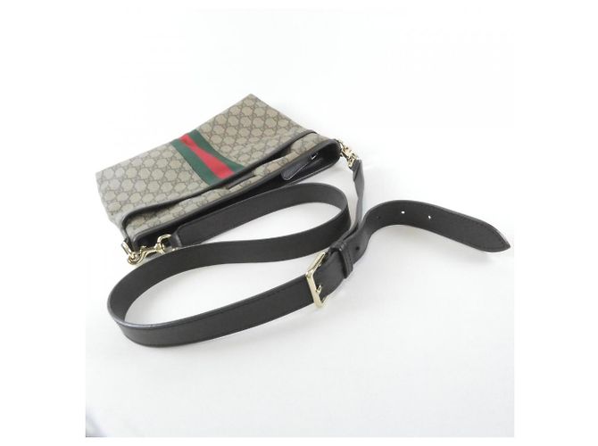 Bolsa de Ombro Gucci 388926 Beige and Brown Marrom Bege - vista 5