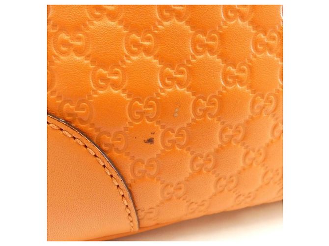 Bolsa de Mão Gucci Micro GG em Couro Laranja - vista 4