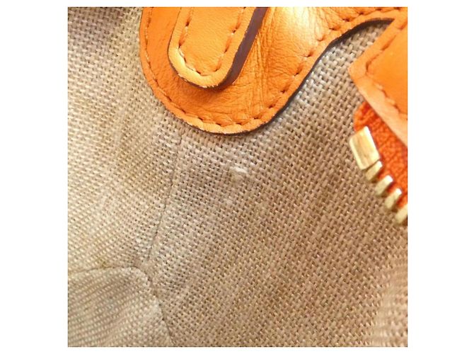 Bolsa de Mão Gucci Micro GG em Couro Laranja - vista 9
