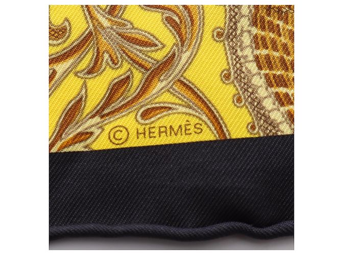Hermès Foulard Hermes Petit Carré 45 Poste et Cavalerie Multicolore Blu navy - vista 2