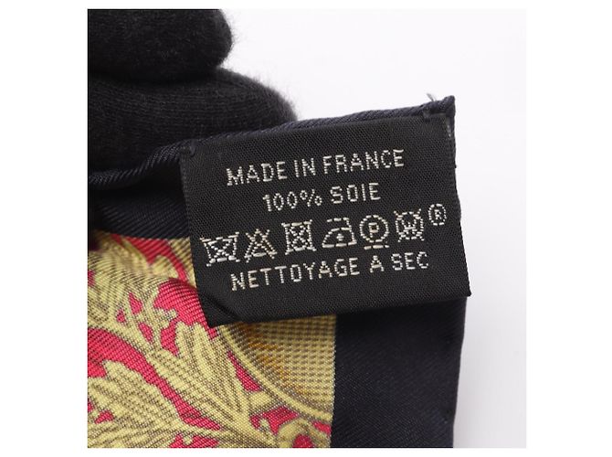 Hermès Foulard Hermes Petit Carré 45 Poste et Cavalerie Multicolore Blu navy - vista 3