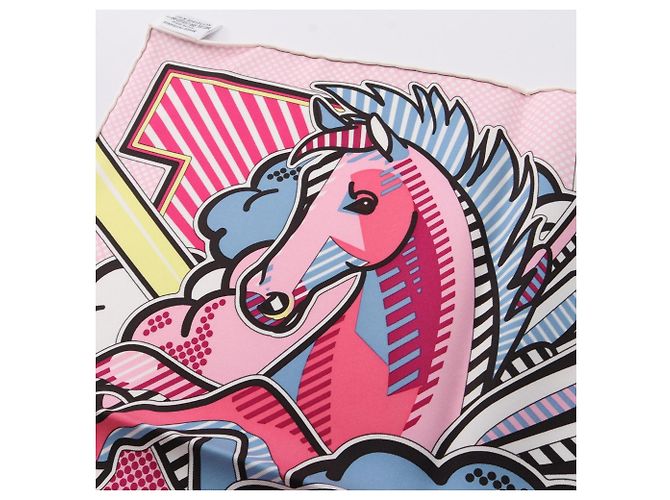 Hermès Hermes Petit Carré 45 PEGASE POP Scarf Pink - Ansicht 6