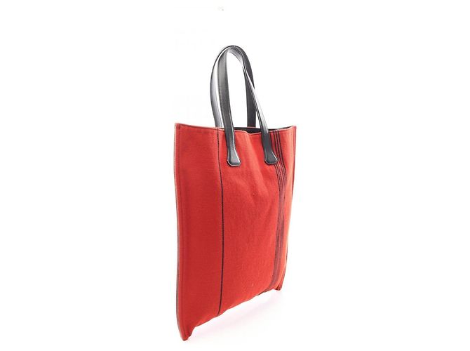 Hermès Hermes Potamos Cabas GM Tote Bag Schwarz Rot - Ansicht 2