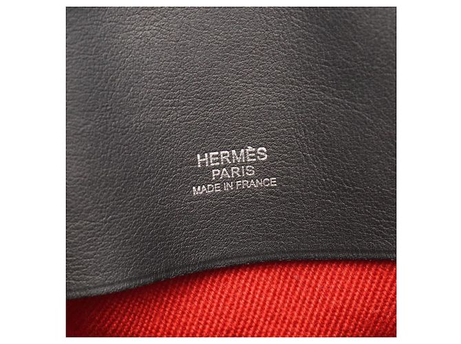 Hermès Hermes Potamos Cabas GM Tote Bag Schwarz Rot - Ansicht 4