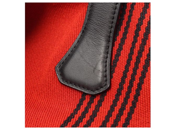 Hermès Hermes Potamos Cabas GM Tote Bag Schwarz Rot - Ansicht 6