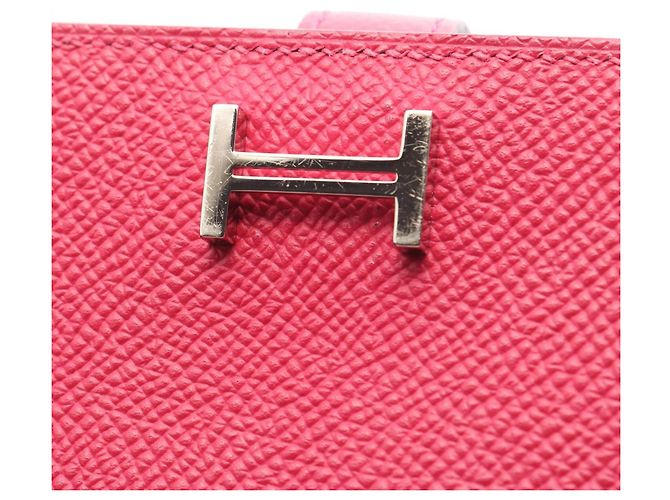 Hermès Cartera larga bi-fold Hermes Bearn Soufflé Rosa - vista 10