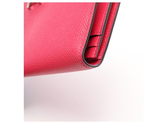 Hermès Cartera larga bi-fold Hermes Bearn Soufflé Rosa - vista 8