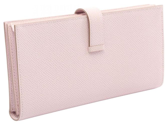 Hermès Hermes Bearn Soufflet Bi-fold Long Wallet in Pink Epsom Leather - view 2