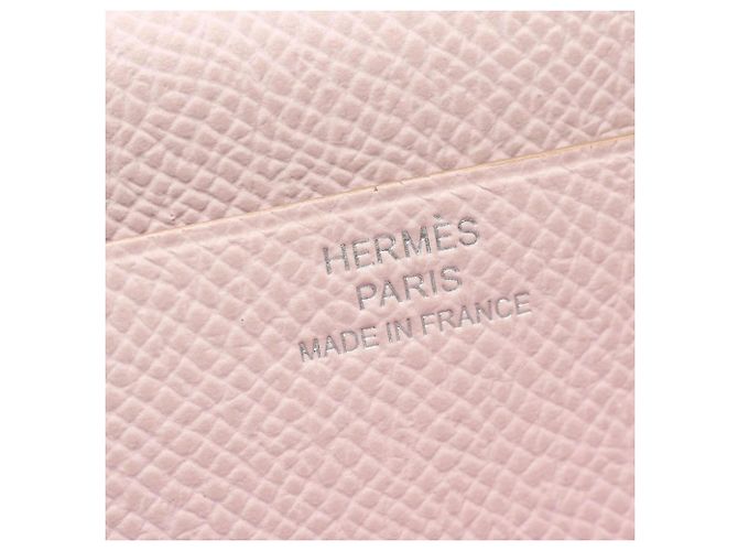 Hermès Hermes Bearn Soufflet Bi-fold Long Wallet in Pink Epsom Leather - view 4