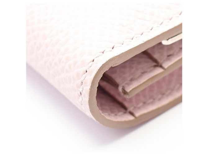 Hermès Hermes Bearn Soufflet Bi-fold Long Wallet in Pink Epsom Leather - view 7
