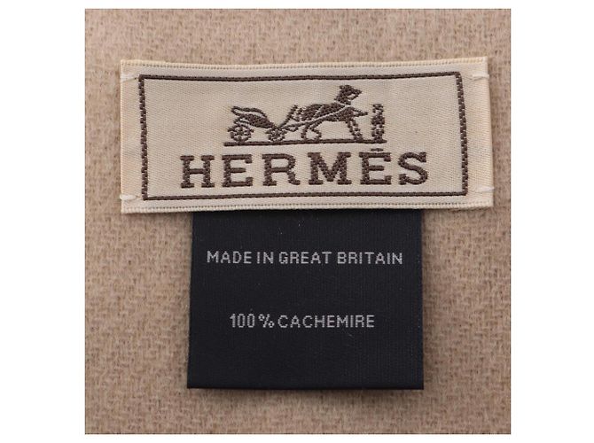 Hermès Stola in cashmere Hermes Recto Verso Marrone Beige - vista 2