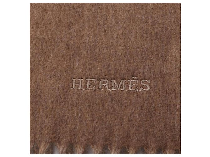 Hermès Stola in cashmere Hermes Recto Verso Marrone Beige - vista 3