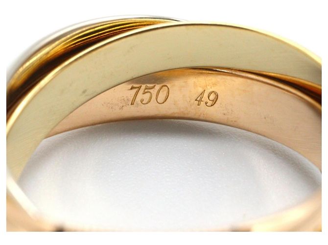 Anillo Cartier Trinity Plata Dorado - vista 3