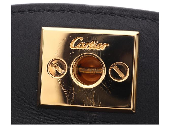 Borsa a mano Cartier Panthère in pelle nera Nero - vista 4