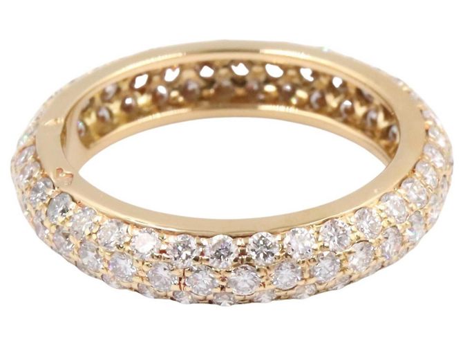 Cartier Pave Diamond Band Ring Golden - view 2