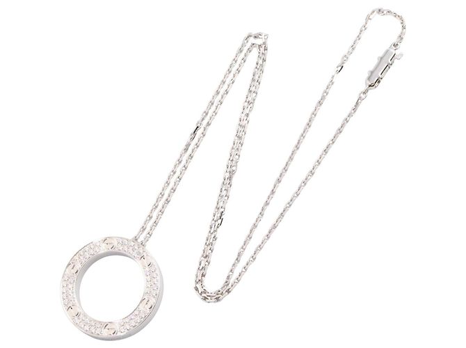 Cartier Love Circle Diamantenhalskette Silber - Ansicht 2