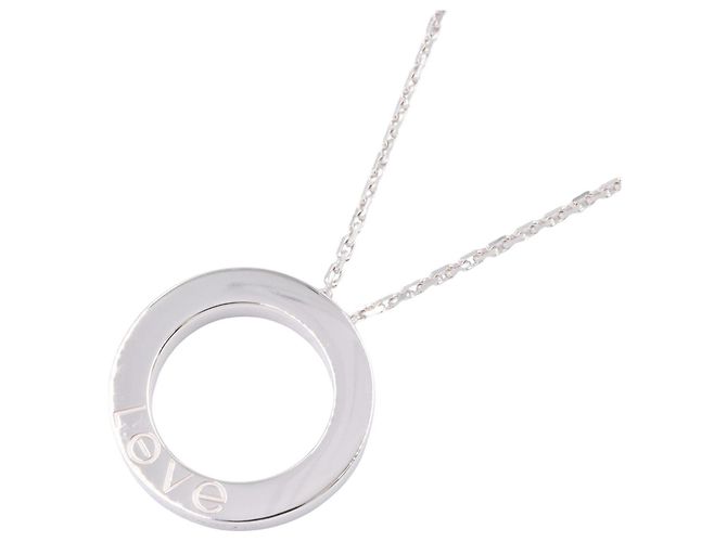 Cartier Love Circle Diamantenhalskette Silber - Ansicht 3