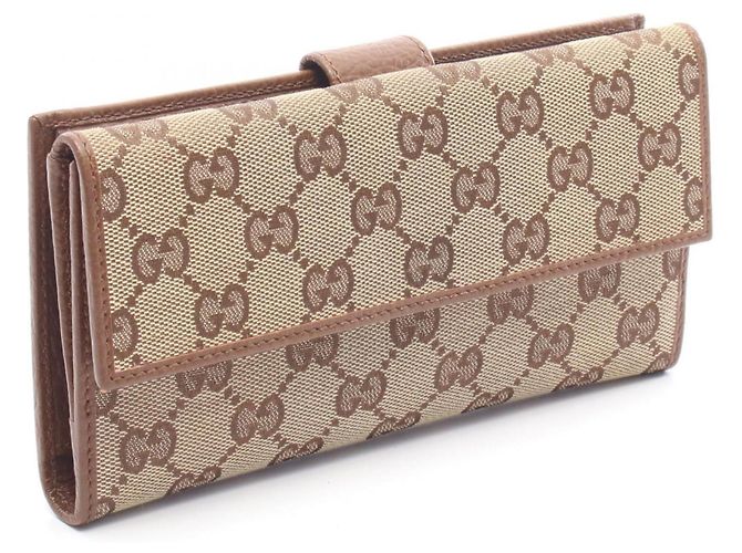 Gucci GG Canvas Bi-fold Geldbörse Braun Beige - Ansicht 2
