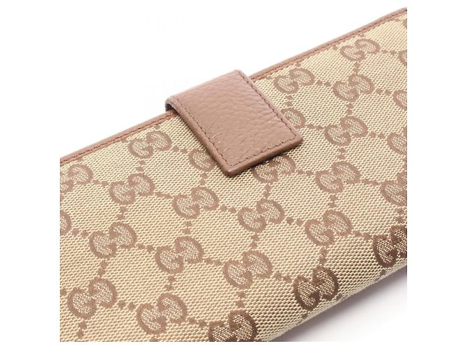 Gucci GG Canvas Bi-fold Geldbörse Braun Beige - Ansicht 6