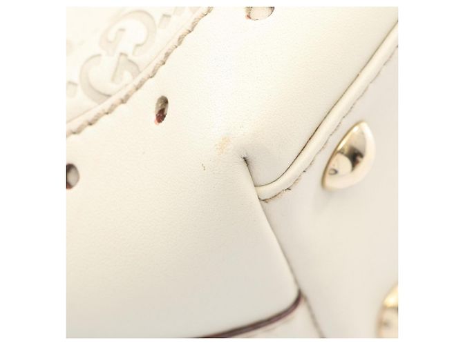 Saco Tote Gucci Guccissima em couro marfim Cru - vista 6