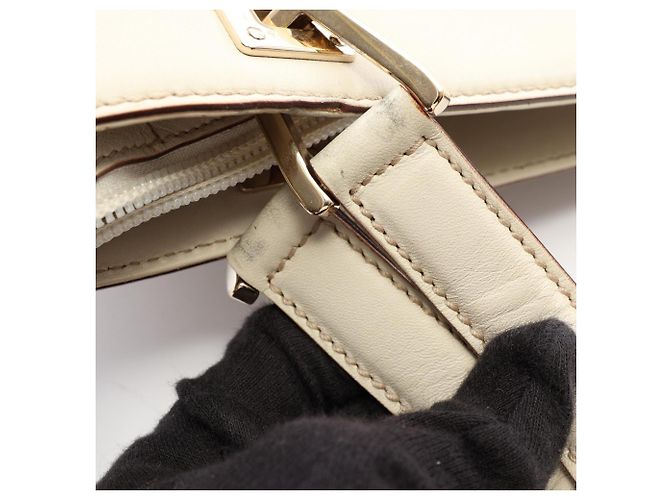 Saco Tote Gucci Guccissima em couro marfim Cru - vista 8