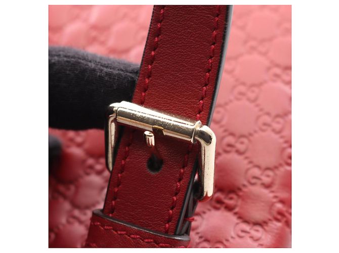 Mochila Gucci Microguccissima en cuero rojo Roja - vista 10
