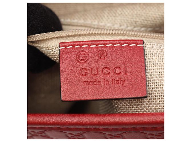 Mochila Gucci Microguccissima en cuero rojo Roja - vista 4