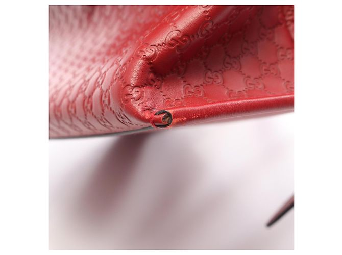 Mochila Gucci Microguccissima en cuero rojo Roja - vista 7