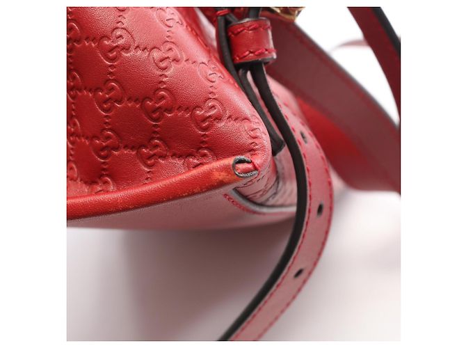 Mochila Gucci Microguccissima en cuero rojo Roja - vista 8