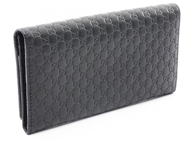 Cartera larga bi-fold Gucci Microguccissima Negro - vista 2