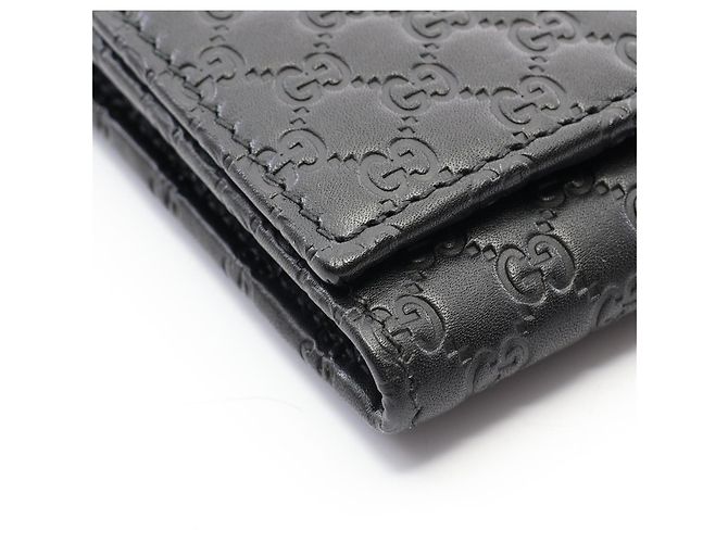 Cartera larga bi-fold Gucci Microguccissima Negro - vista 6