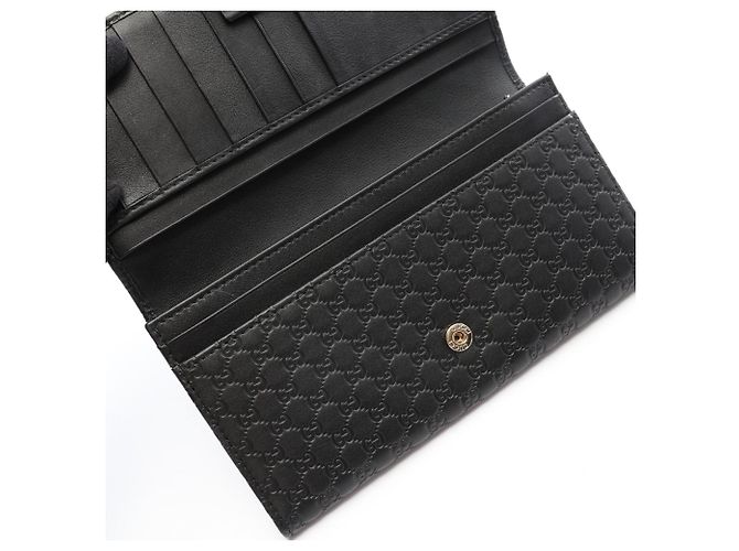 Cartera larga bi-fold Gucci Microguccissima Negro - vista 8