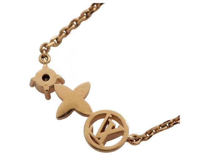 Collar Petit de Louis Vuitton en strass chapado en oro Dorado - vista 2
