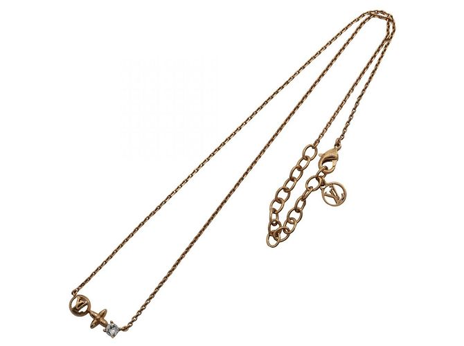 Collar Petit de Louis Vuitton en strass chapado en oro Dorado - vista 3