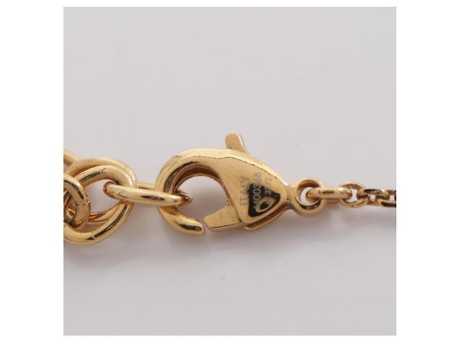 Collar Petit de Louis Vuitton en strass chapado en oro Dorado - vista 4