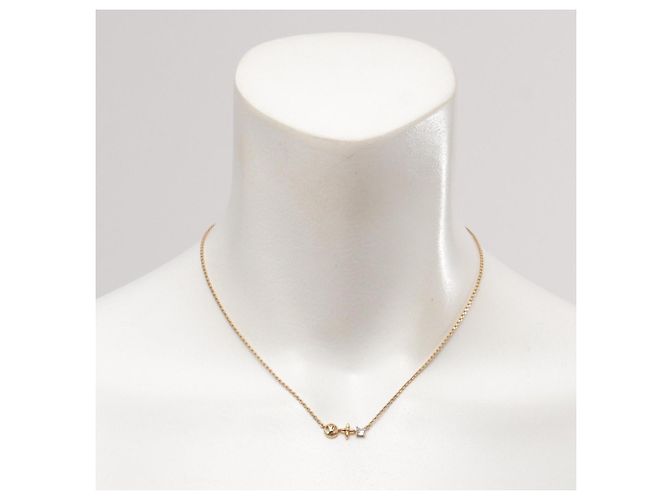 Collar Petit de Louis Vuitton en strass chapado en oro Dorado - vista 6