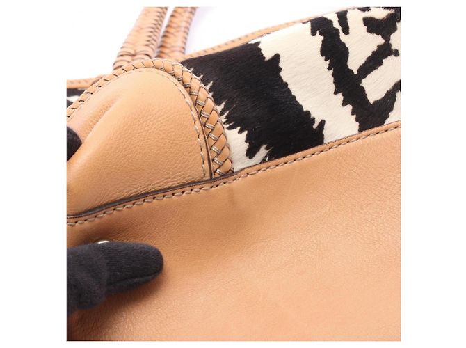 Saco Tote Gucci Marrakech Preto Branco Bege - vista 6