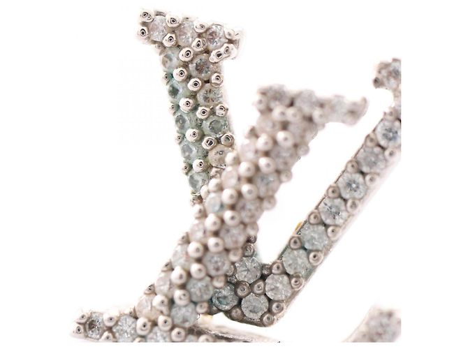 Brincos Iconic Strass Louis Vuitton Prata - vista 6