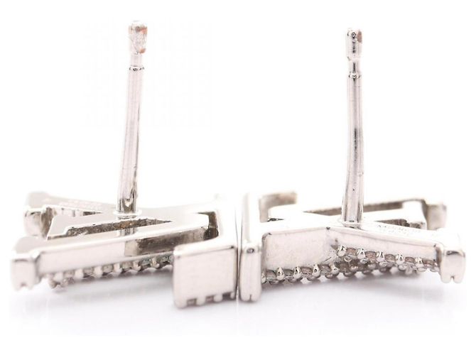 Brincos Iconic Strass Louis Vuitton Prata - vista 7