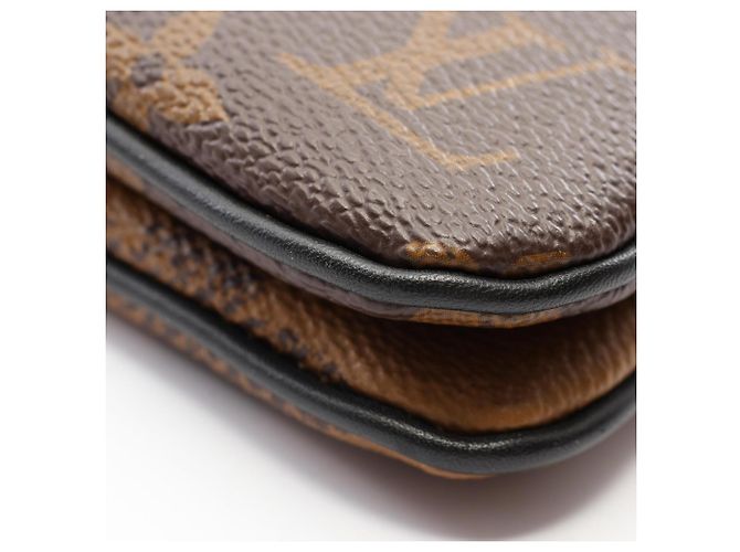 Louis Vuitton Double Zip Pochette Marrone Beige - vista 8