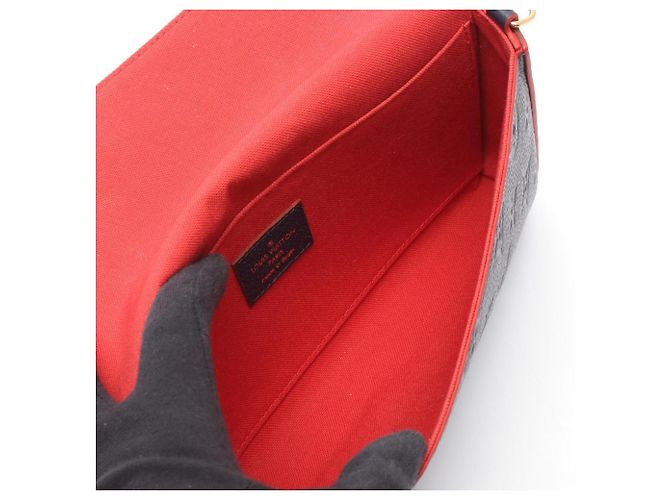 Louis Vuitton Pochette Felicie Monogram Empreinte Marine Rouge Handtasche Rot Marineblau - Ansicht 3