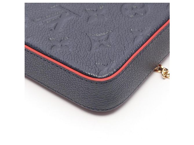 Louis Vuitton Pochette Felicie Monogram Empreinte Marine Rouge Handtasche Rot Marineblau - Ansicht 6