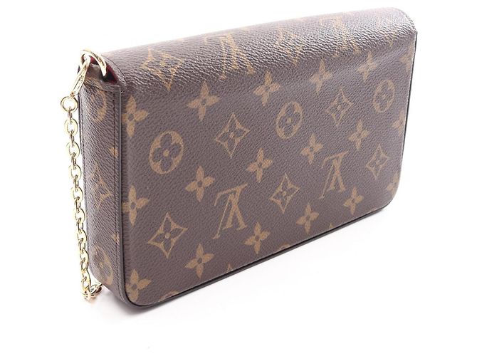 Louis Vuitton Pochette Felicie Monogram Shoulder Bag Marrone - vista 2