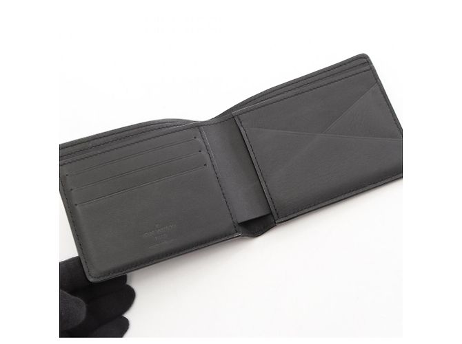 Louis Vuitton Portefeuille Multiple LV Aerogram Noir Bi-fold Wallet Schwarz - Ansicht 3