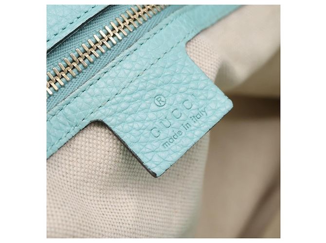 Gucci Bamboo Shopper Leather Large Azul - vista 7