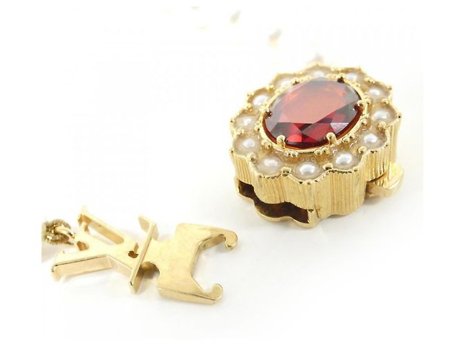 Pulseira com pingente Louis Vuitton LV Dynasty Vermelho - vista 5