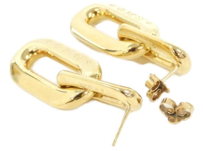 Pendientes Louis Vuitton Double II Maillon PM Dorado - vista 3