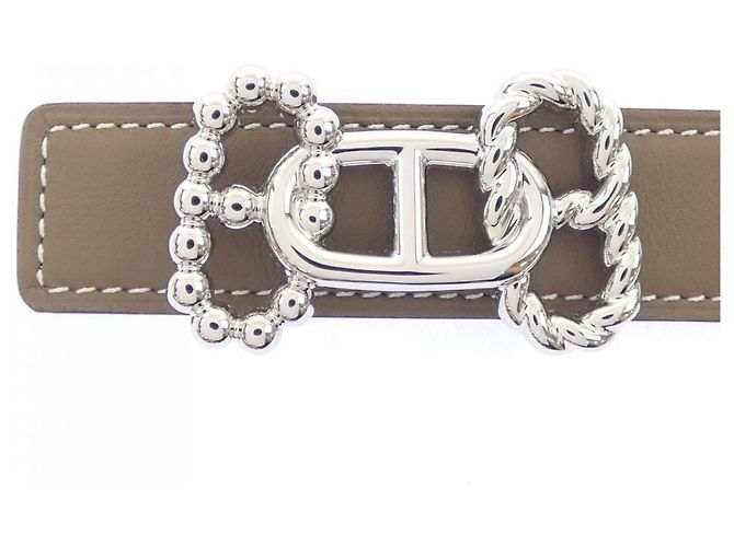 Hermès Cintura reversibile Hermes Parade 24mm Marrone Rosa - vista 2